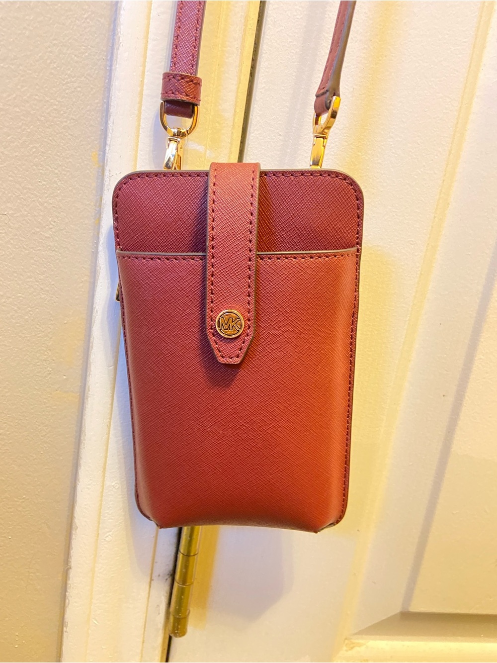 Michael Kors Burgundy Crossbody Phone Pouch & Wallet